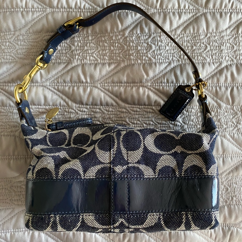 Coach mini denim bag